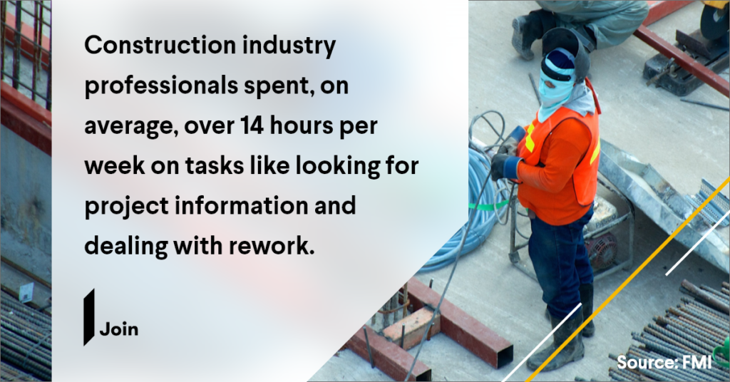 construction professionals spend 14 hours per week on tasks like looking for project information