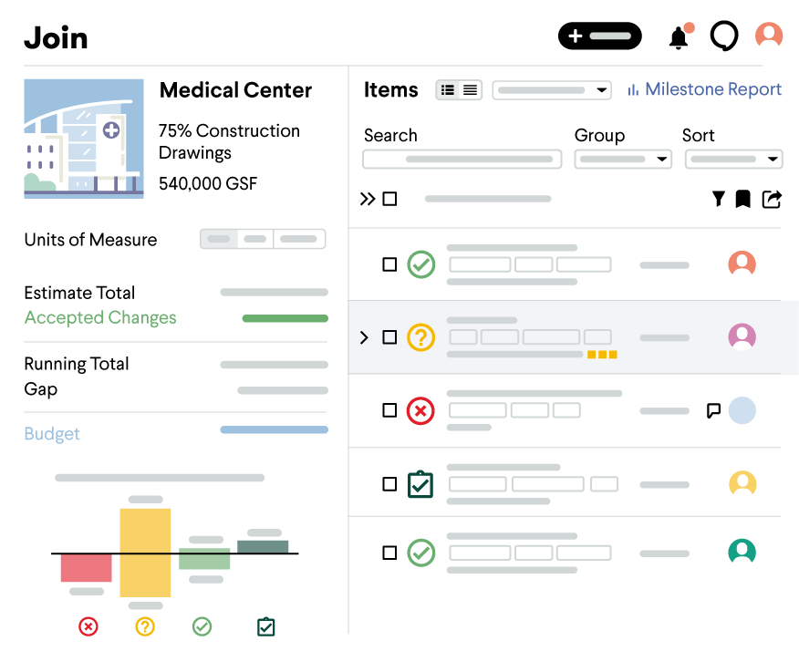 Vector rendering of Join's dashboard view