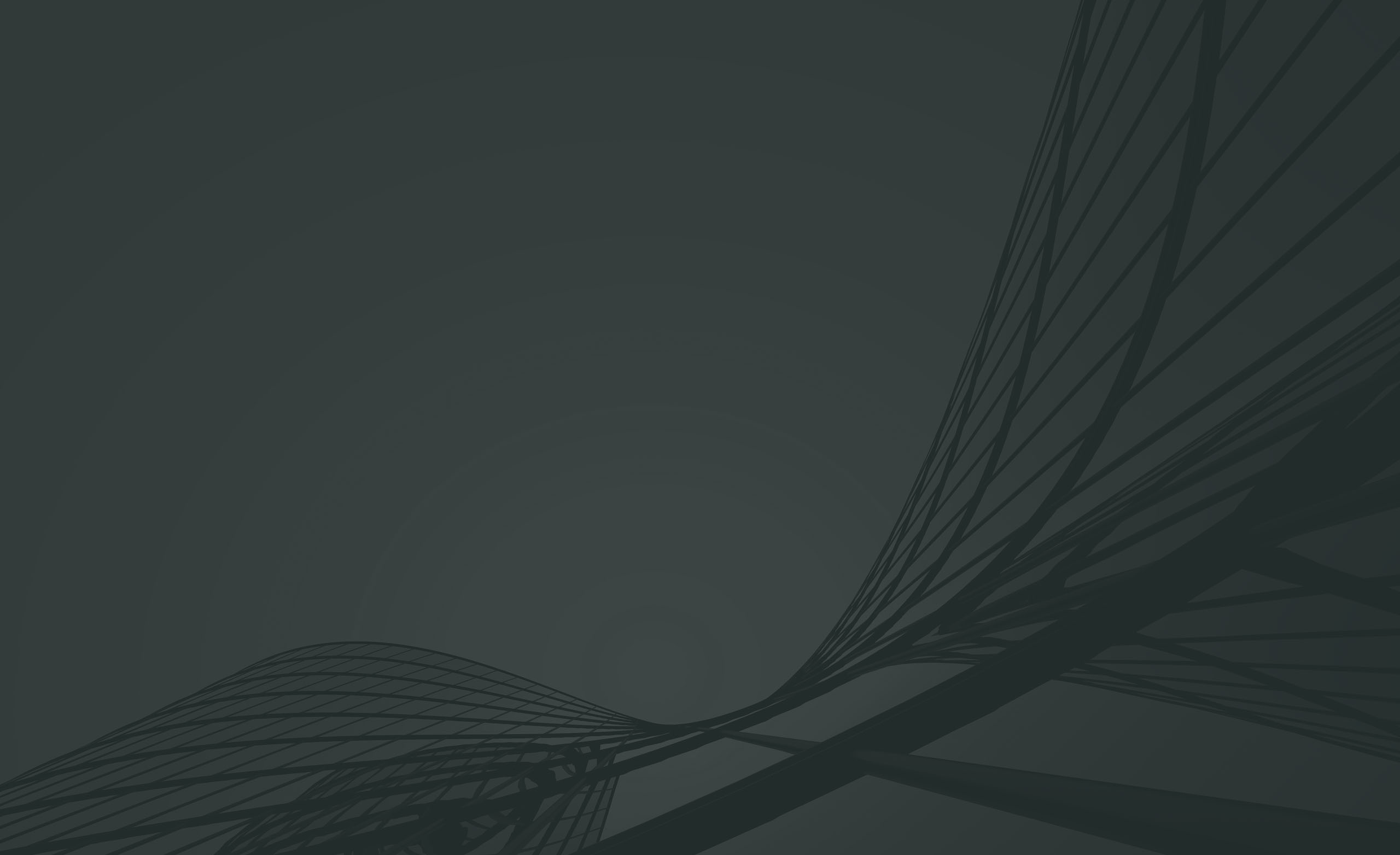 Abstract photograph of a building with flowing lines, representing "Solutions.